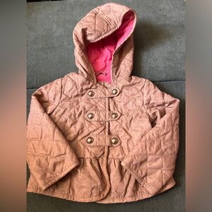 GAP Pink Quilted Kids Puffer Jacket